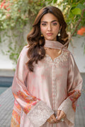 Fatima Khan | Eid Digital Silk Prints | Oriental Peach by Fatima Khan - Designer Dress - Type: Ladies Clothes - Available at Libayah - 100% Original