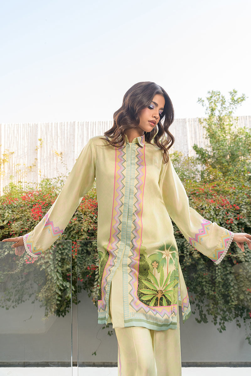 Fatima Khan | Eid Digital Silk Prints | Pastel Orchid by Fatima Khan - Designer Dress - Type: Ladies Clothes - Available at Libayah - 100% Original
