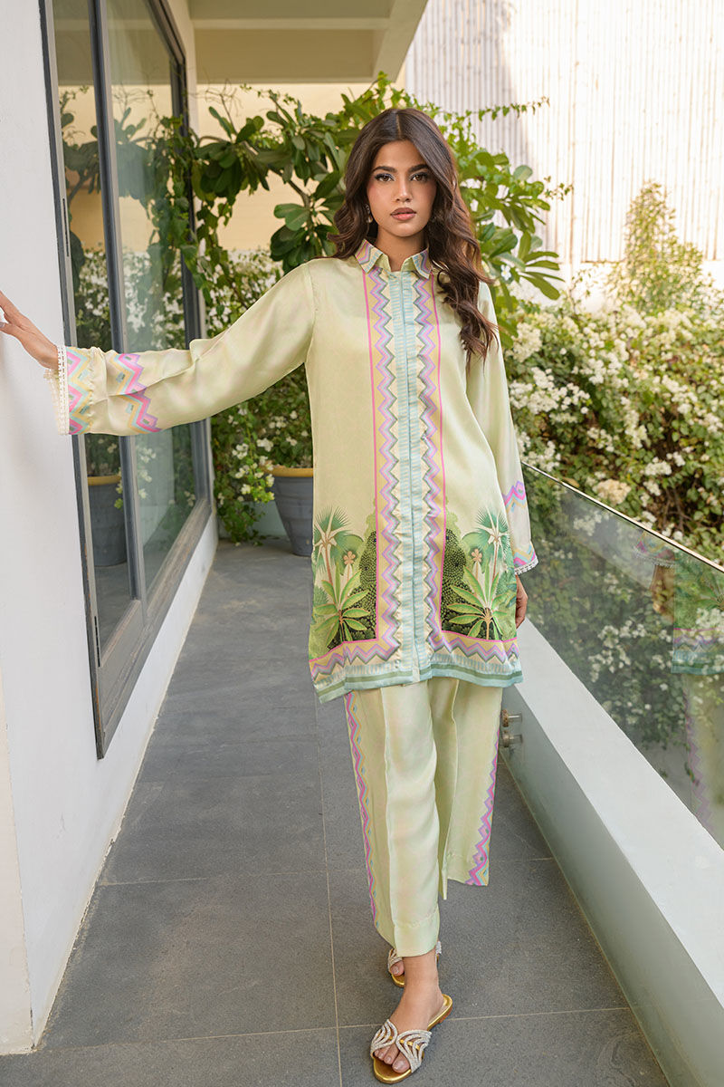 Fatima Khan | Eid Digital Silk Prints | Pastel Orchid by Fatima Khan - Designer Dress - Type: Ladies Clothes - Available at Libayah - 100% Original