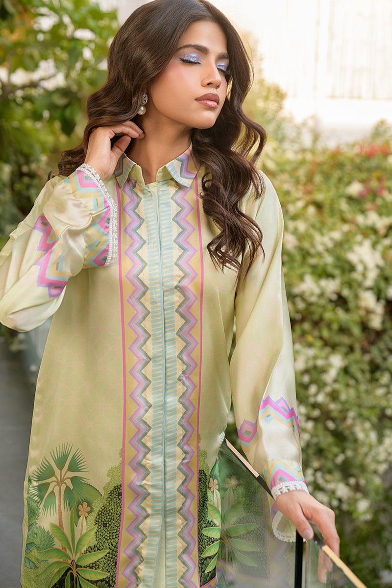 Fatima Khan | Eid Digital Silk Prints | Pastel Orchid by Fatima Khan - Designer Dress - Type: Ladies Clothes - Available at Libayah - 100% Original