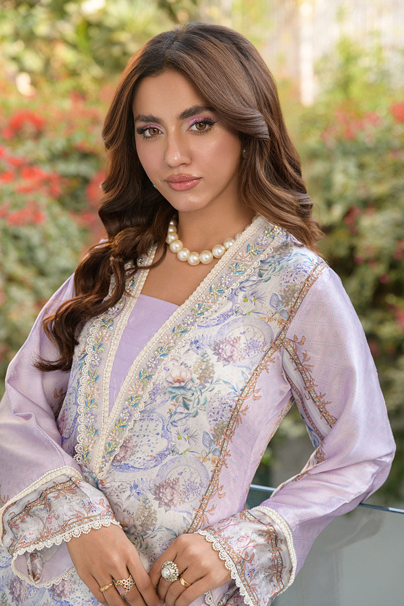 Fatima Khan | Eid Digital Silk Prints | Aqua Coral by Fatima Khan - Designer Dress - Type: Ladies Clothes - Available at Libayah - 100% Original