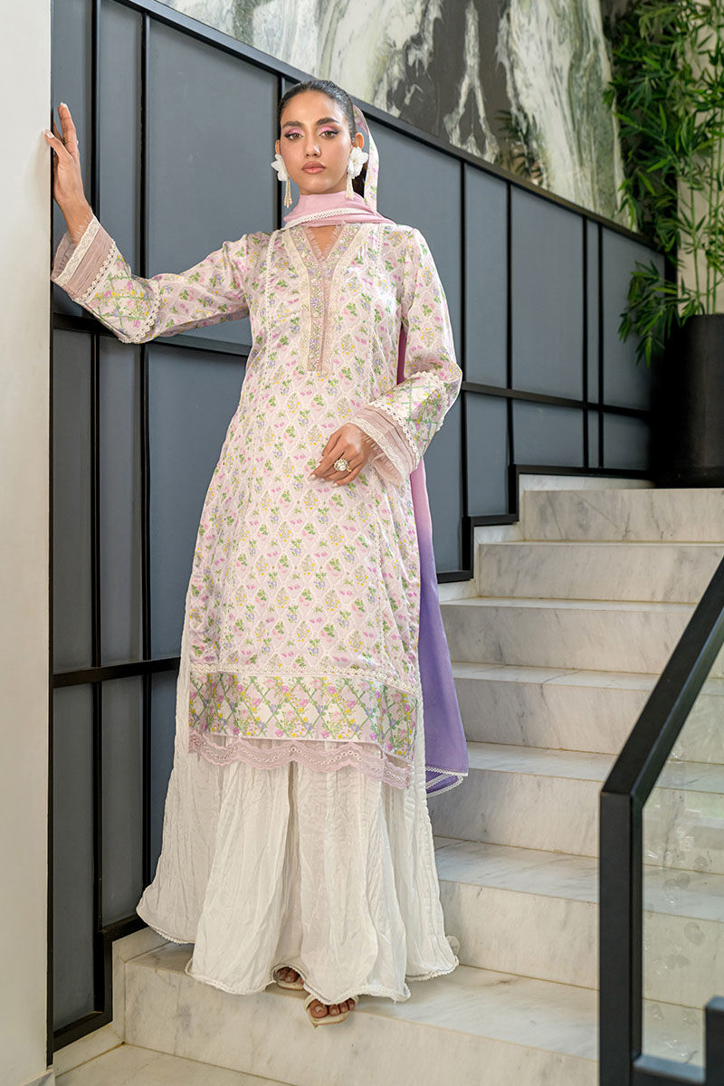 Fatima Khan | Eid Digital Silk Prints | Abloom by Fatima Khan - Designer Dress - Type: Ladies Clothes - Available at Libayah - 100% Original