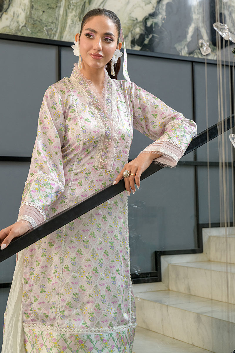 Fatima Khan | Eid Digital Silk Prints | Abloom by Fatima Khan - Designer Dress - Type: Ladies Clothes - Available at Libayah - 100% Original
