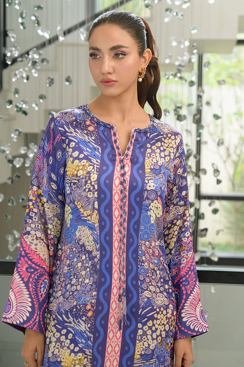Fatima Khan | Eid Digital Silk Prints | Amethyst by Fatima Khan - Designer Dress - Type: Ladies Clothes - Available at Libayah - 100% Original