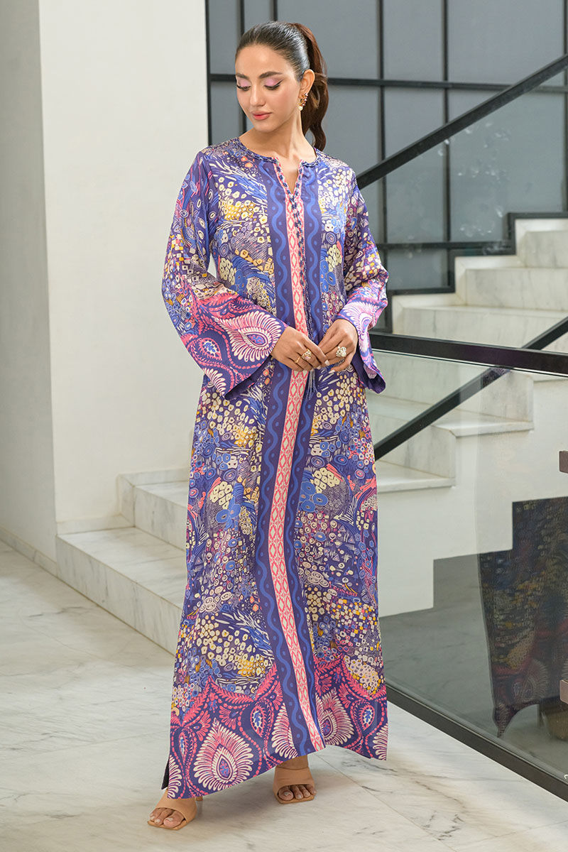 Fatima Khan | Eid Digital Silk Prints | Amethyst by Fatima Khan - Designer Dress - Type: Ladies Clothes - Available at Libayah - 100% Original