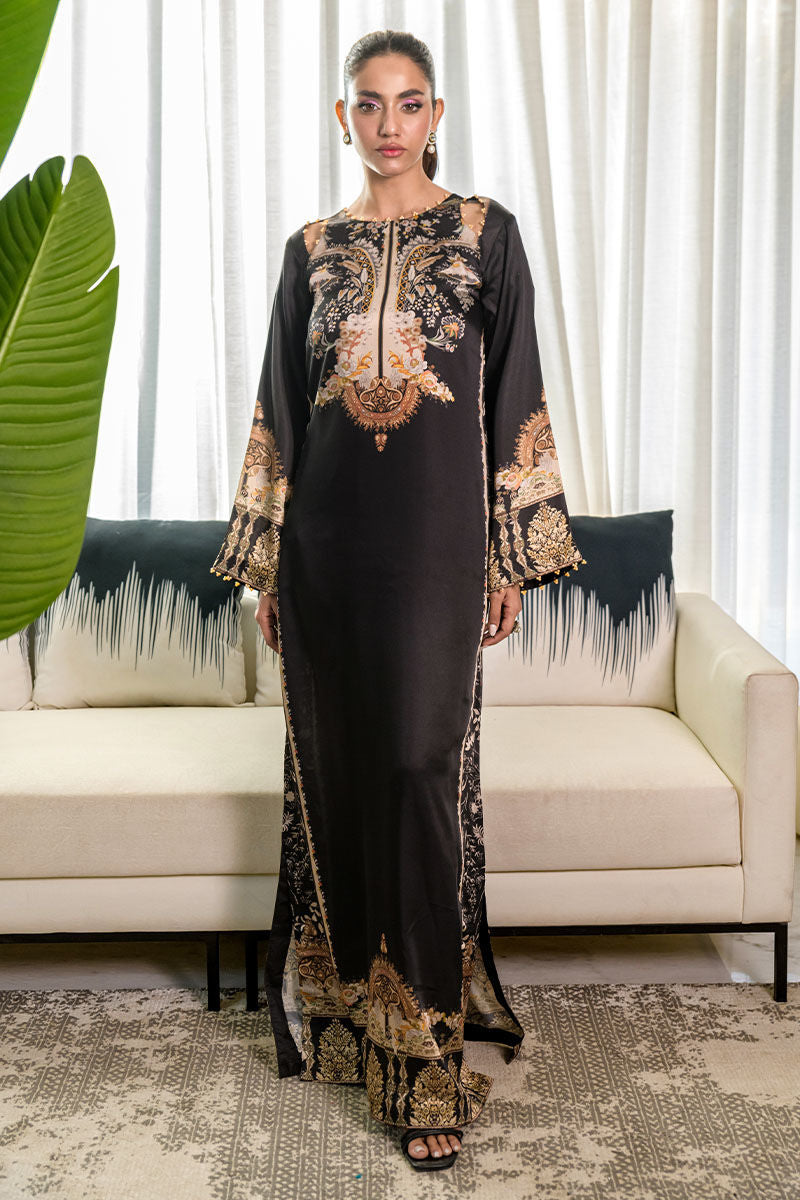 Fatima Khan | Eid Digital Silk Prints | Black Opal by Fatima Khan - Designer Dress - Type: Ladies Clothes - Available at Libayah - 100% Original