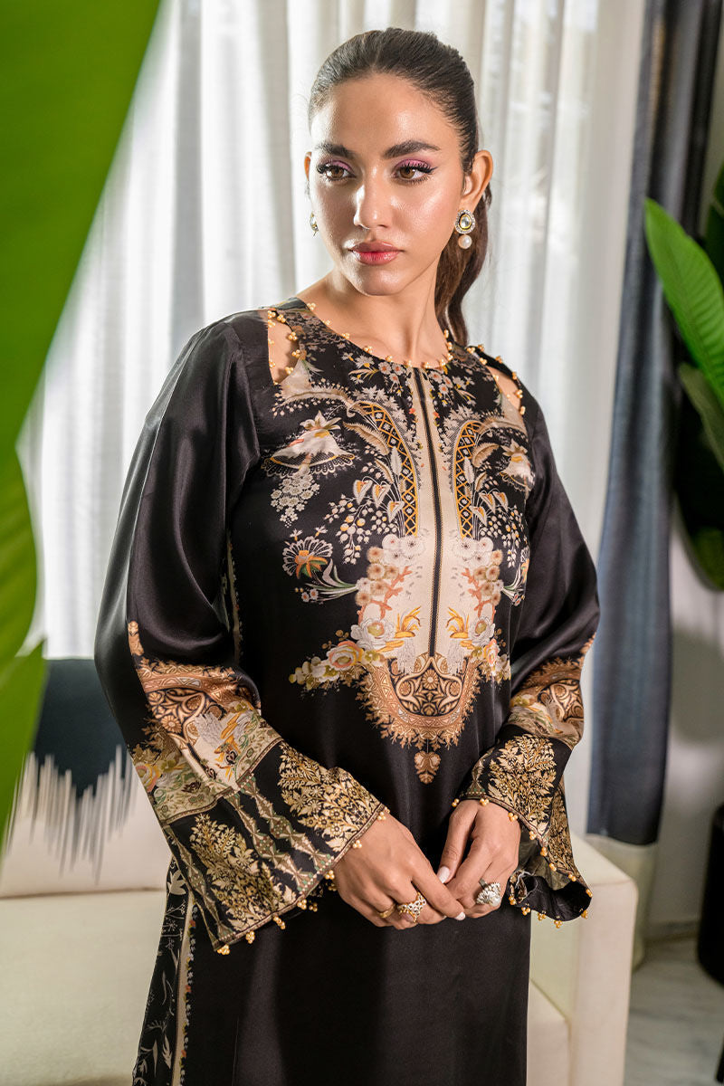 Fatima Khan | Eid Digital Silk Prints | Black Opal by Fatima Khan - Designer Dress - Type: Ladies Clothes - Available at Libayah - 100% Original