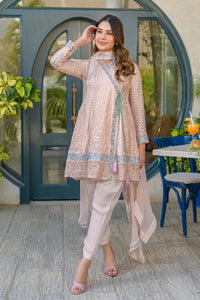 Fatima Khan | La Fleur Eid Edit | Peach Please by Fatima Khan - Designer Dress - Type: Ladies Clothes - Available at Libayah - 100% Original