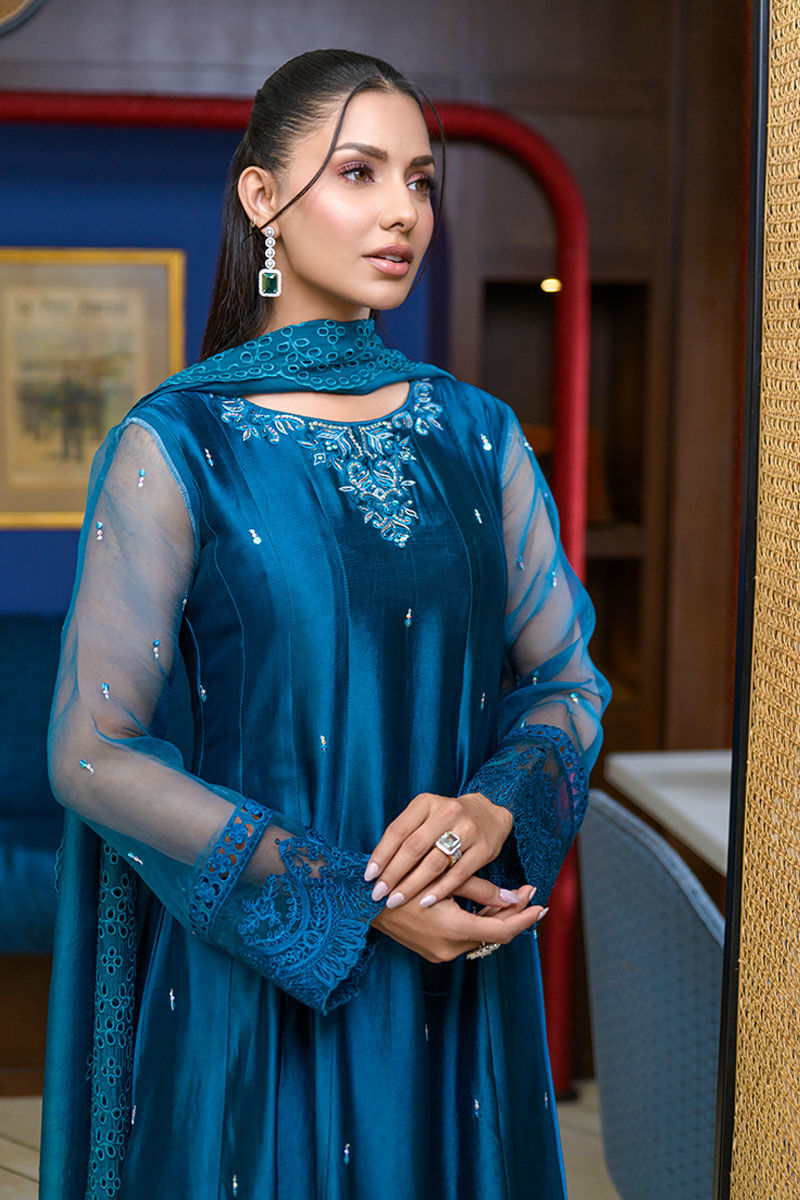 Fatima Khan | La Fleur Eid Edit | Azure Jade by Fatima Khan - Designer Dress - Type: Ladies Clothes - Available at Libayah - 100% Original