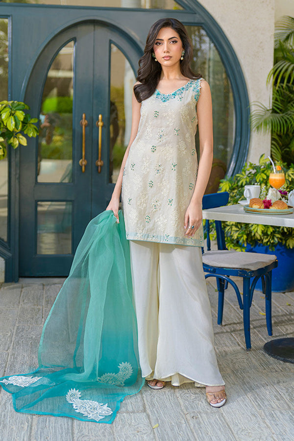 Fatima Khan | La Fleur Eid Edit | Minty Fresh by Fatima Khan - Designer Dress - Type: Ladies Clothes - Available at Libayah - 100% Original
