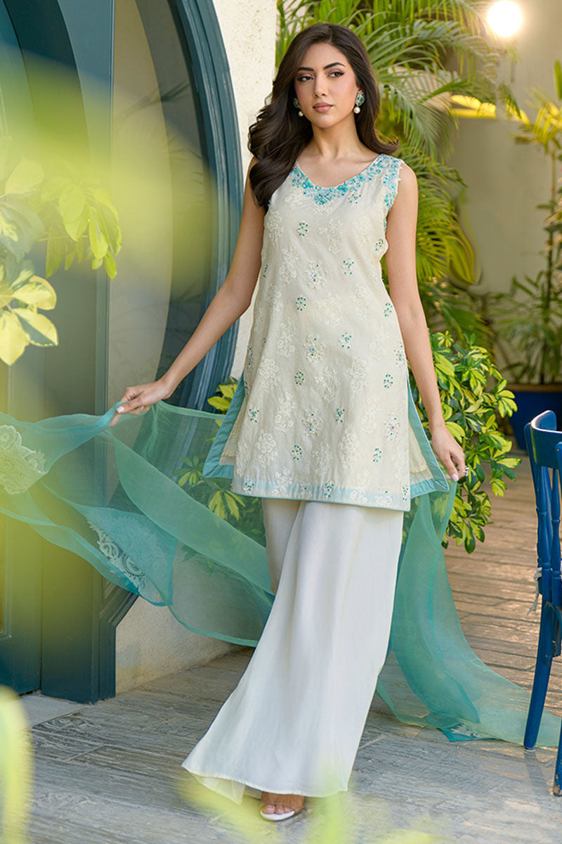 Fatima Khan | La Fleur Eid Edit | Minty Fresh by Fatima Khan - Designer Dress - Type: Ladies Clothes - Available at Libayah - 100% Original