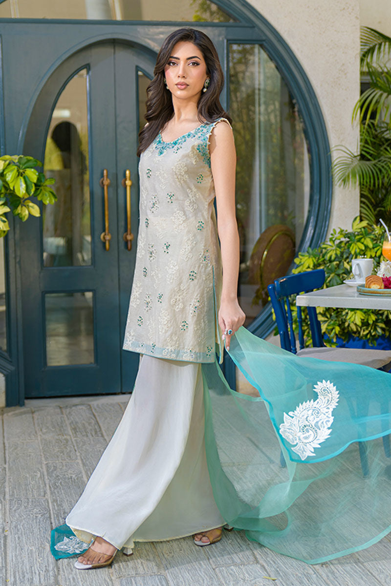 Fatima Khan | La Fleur Eid Edit | Minty Fresh by Fatima Khan - Designer Dress - Type: Ladies Clothes - Available at Libayah - 100% Original