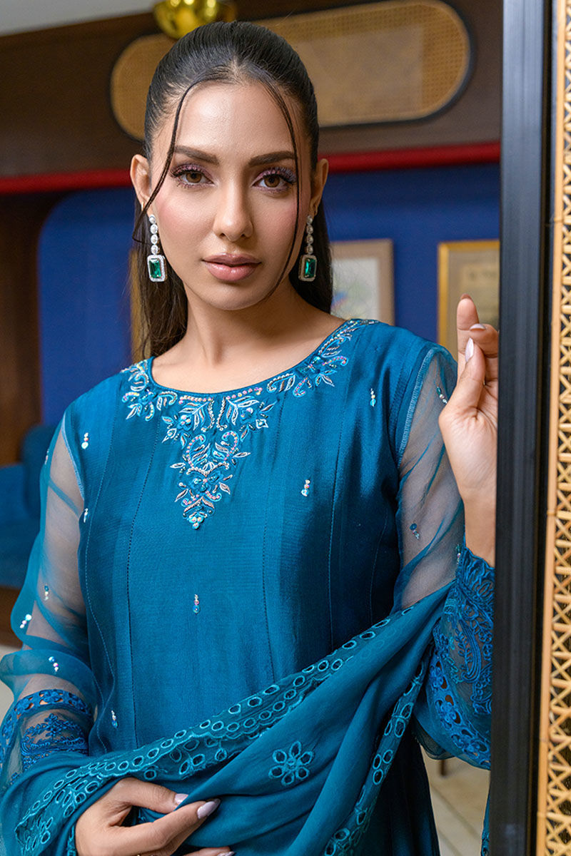 Fatima Khan | La Fleur Eid Edit | Azure Jade by Fatima Khan - Designer Dress - Type: Ladies Clothes - Available at Libayah - 100% Original