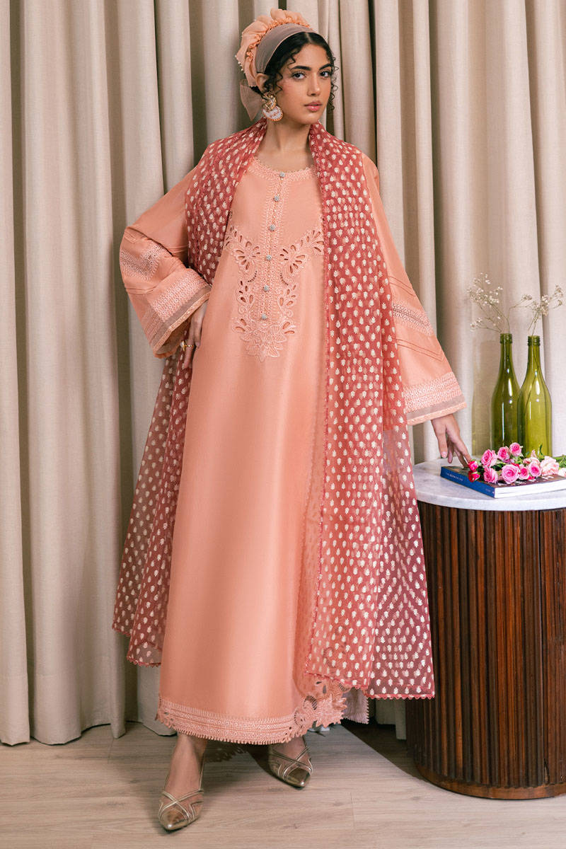 MNR | Chaye Coffee Luxury Pret | Peach Delight by MNR - Designer Dress - Type: Ladies Clothes - Available at Libayah - 100% Original