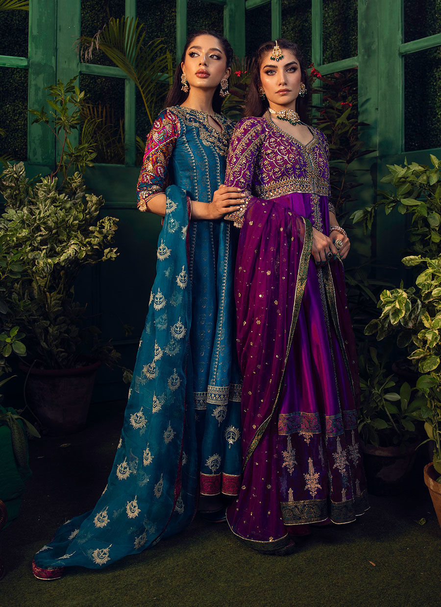 Farah Talib Aziz | Designer Picks 24 | NEDA AUBERGINE KALIDAAR by Farah Talib Aziz - Designer Dress - Type: Ladies Clothes - Available at Libayah - 100% Original