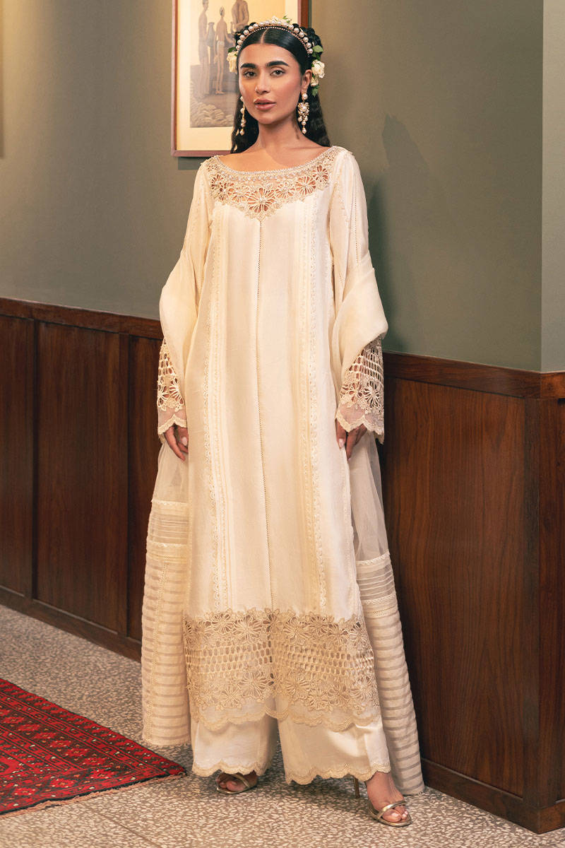 MNR | Chaye Coffee Luxury Pret | Snowy Whisper by MNR - Designer Dress - Type: Ladies Clothes - Available at Libayah - 100% Original