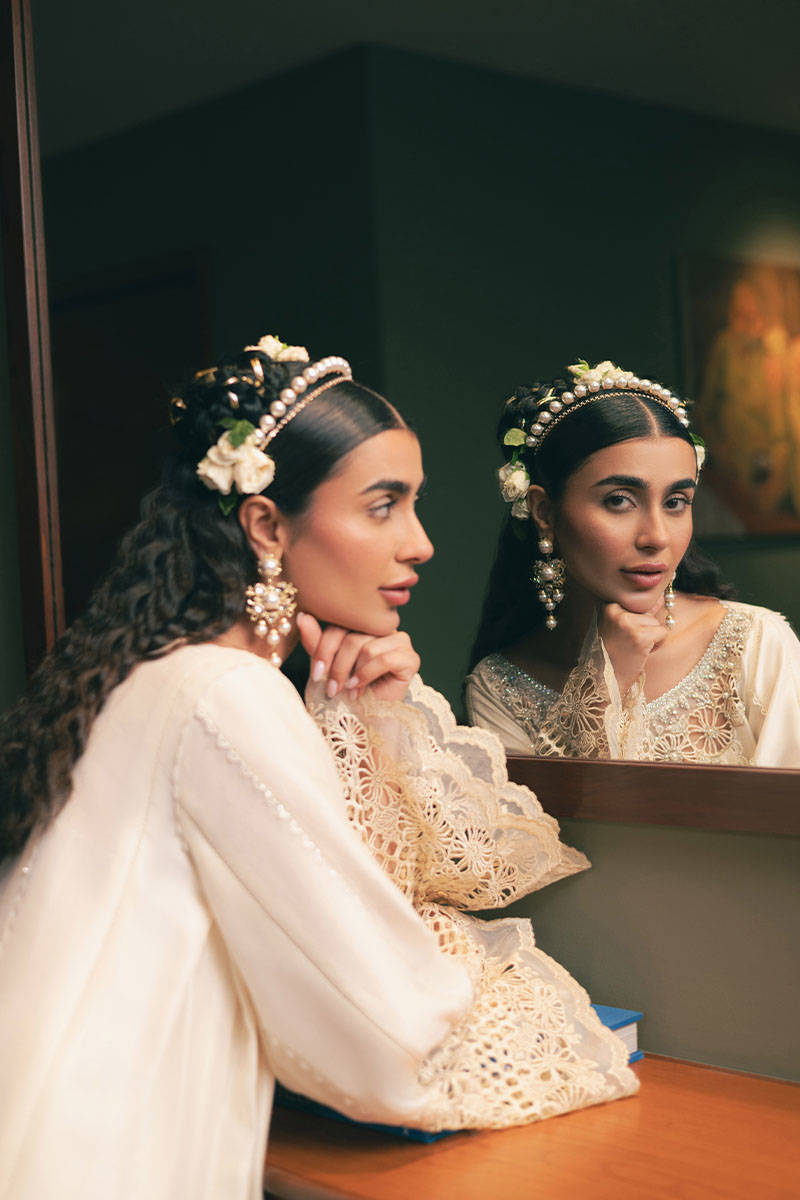 MNR | Chaye Coffee Luxury Pret | Snowy Whisper by MNR - Designer Dress - Type: Ladies Clothes - Available at Libayah - 100% Original