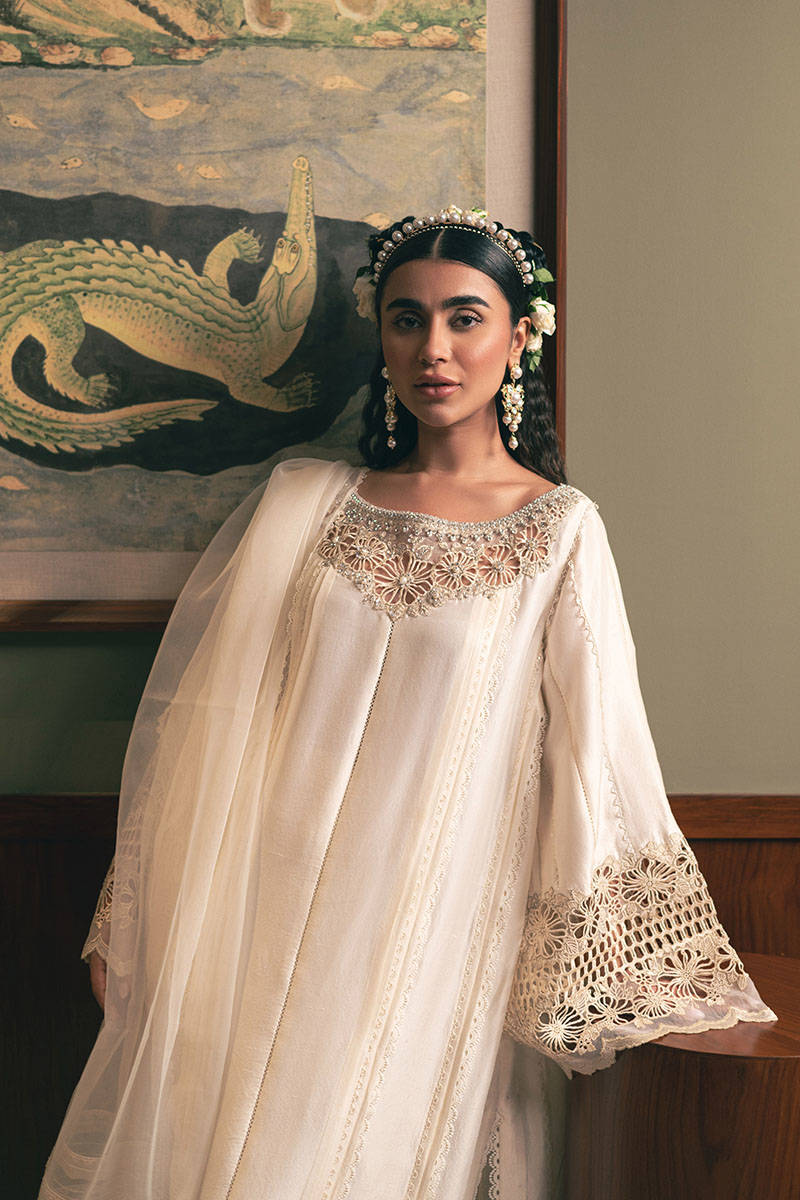 MNR | Chaye Coffee Luxury Pret | Snowy Whisper by MNR - Designer Dress - Type: Ladies Clothes - Available at Libayah - 100% Original