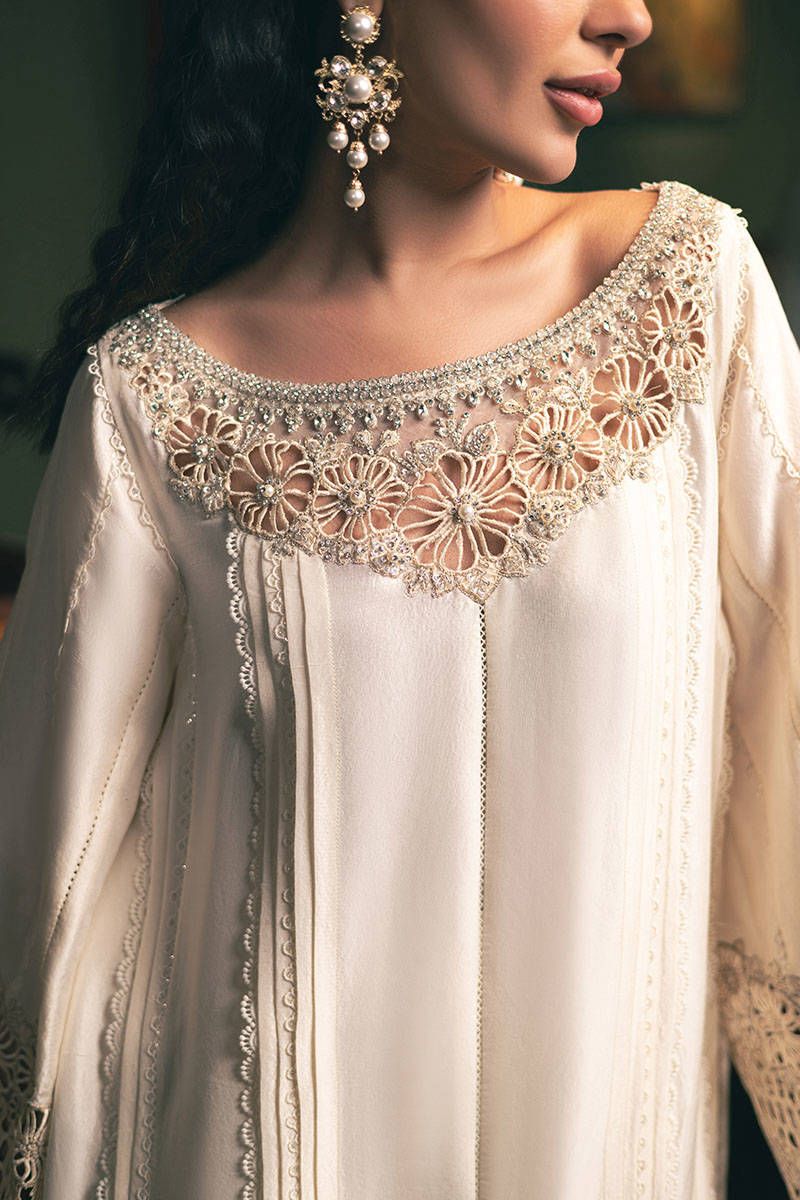 MNR | Chaye Coffee Luxury Pret | Snowy Whisper by MNR - Designer Dress - Type: Ladies Clothes - Available at Libayah - 100% Original