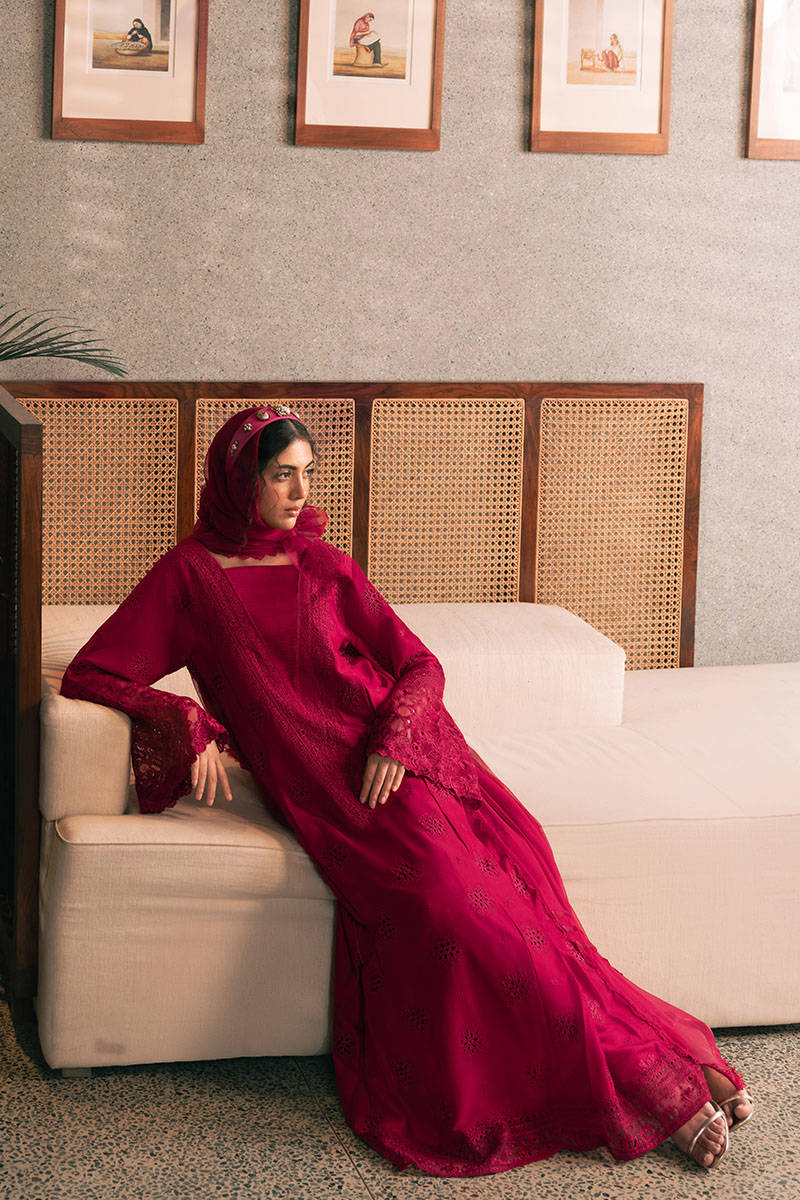 MNR | Chaye Coffee Luxury Pret | Garnet Glow by MNR - Designer Dress - Type: Ladies Clothes - Available at Libayah - 100% Original