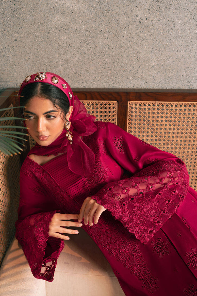 MNR | Chaye Coffee Luxury Pret | Garnet Glow by MNR - Designer Dress - Type: Ladies Clothes - Available at Libayah - 100% Original