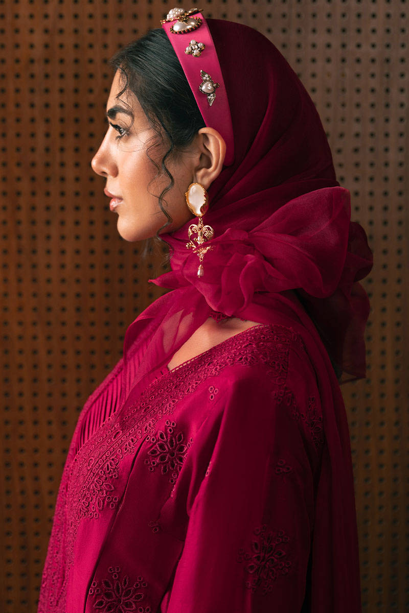 MNR | Chaye Coffee Luxury Pret | Garnet Glow by MNR - Designer Dress - Type: Ladies Clothes - Available at Libayah - 100% Original