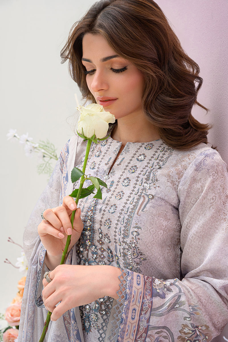 Fatima Khan | Eid Digital Silk Prints | Moonlit Grace by Fatima Khan - Designer Dress - Type: Ladies Clothes - Available at Libayah - 100% Original