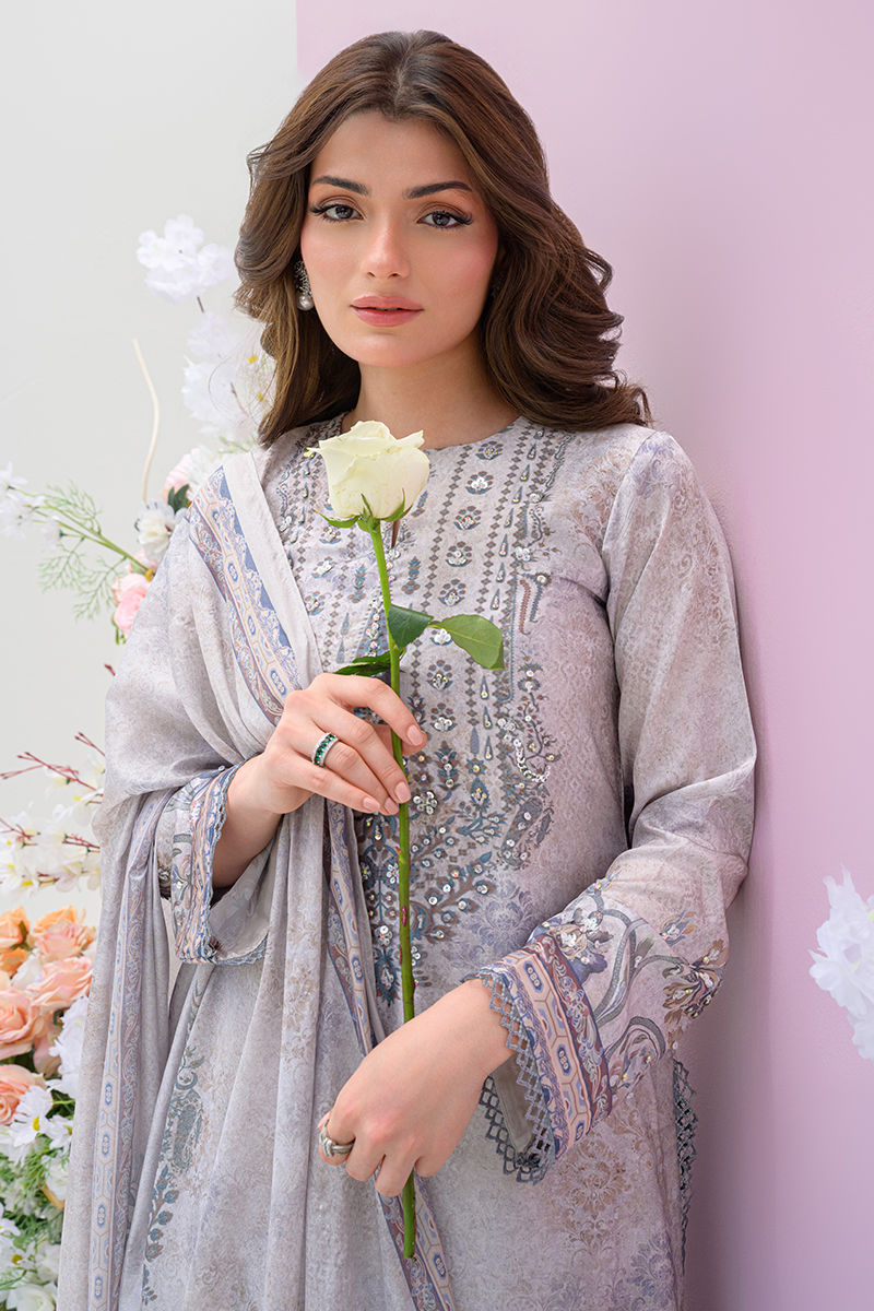 Fatima Khan | Eid Digital Silk Prints | Moonlit Grace by Fatima Khan - Designer Dress - Type: Ladies Clothes - Available at Libayah - 100% Original
