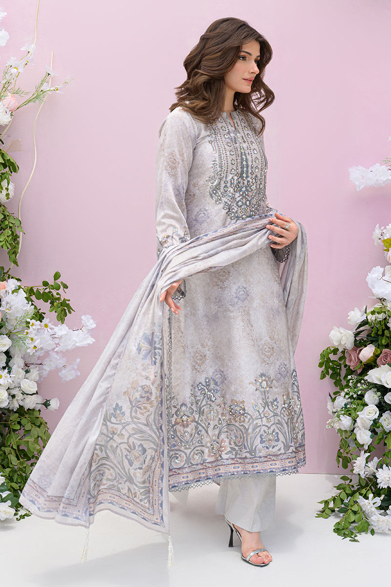 Fatima Khan | Eid Digital Silk Prints | Moonlit Grace by Fatima Khan - Designer Dress - Type: Ladies Clothes - Available at Libayah - 100% Original