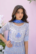 Fatima Khan | Prints and Petals | Azure Blue by Fatima Khan - Designer Dress  - Type : Ladies Clothes - Available at Libayah - 100% Original 