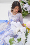 Fatima Khan | Prints and Petals | Azure Blue by Fatima Khan - Designer Dress  - Type : Ladies Clothes - Available at Libayah - 100% Original 