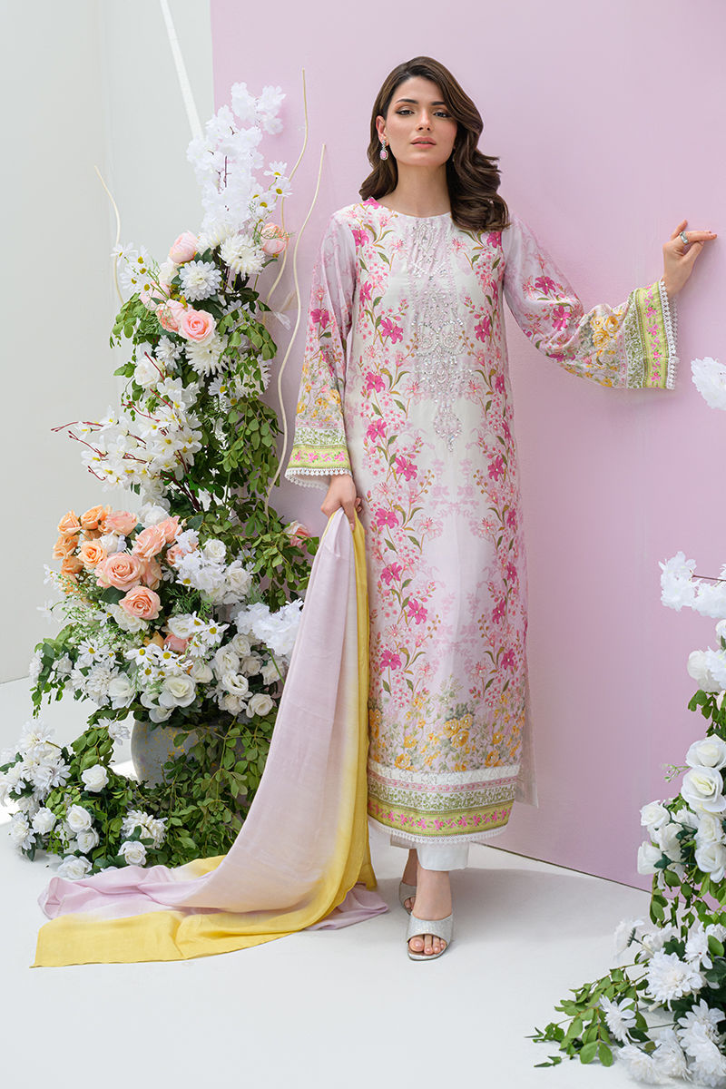 Fatima Khan | Eid Digital Silk Prints | Rose Reverie by Fatima Khan - Designer Dress - Type: Ladies Clothes - Available at Libayah - 100% Original
