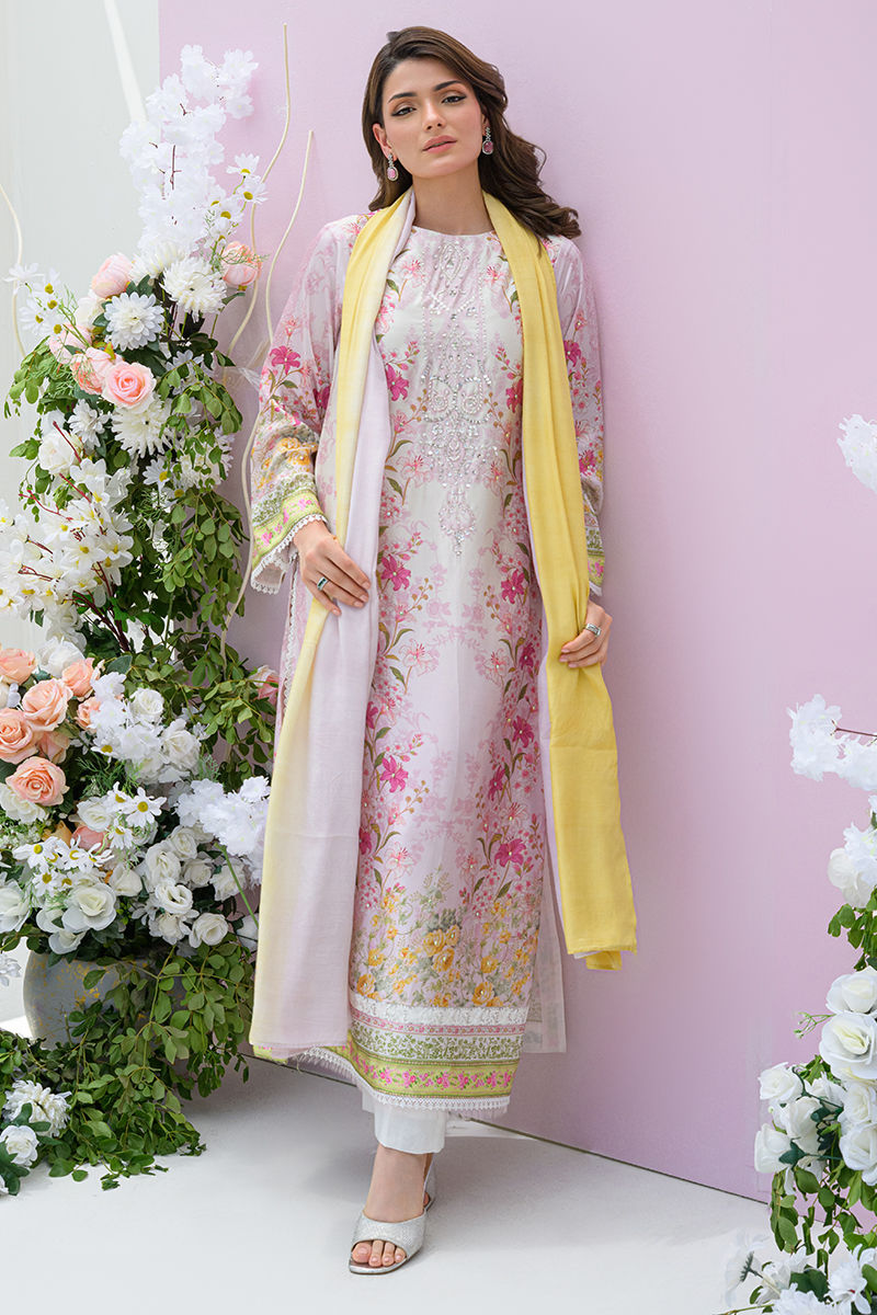 Fatima Khan | Eid Digital Silk Prints | Rose Reverie by Fatima Khan - Designer Dress - Type: Ladies Clothes - Available at Libayah - 100% Original