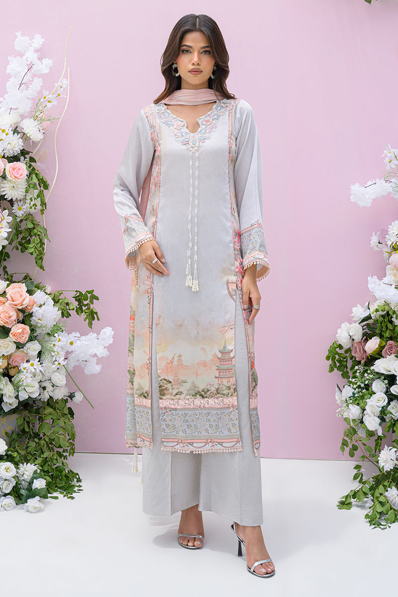 Fatima Khan | Eid Digital Silk Prints | Oriental Haze by Fatima Khan - Designer Dress - Type: Ladies Clothes - Available at Libayah - 100% Original