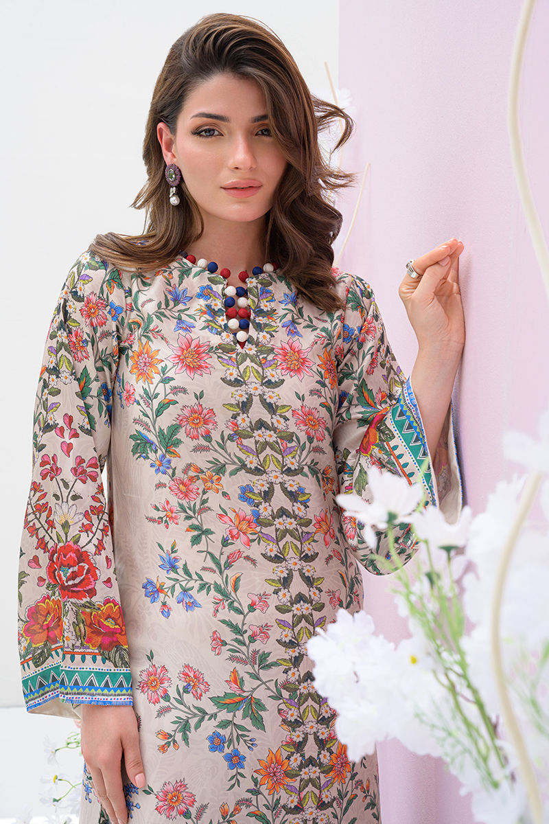 Fatima Khan | Eid Digital Silk Prints | Wildflower by Fatima Khan - Designer Dress - Type: Ladies Clothes - Available at Libayah - 100% Original