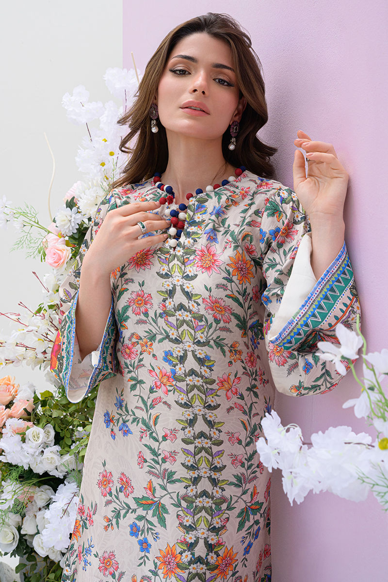 Fatima Khan | Eid Digital Silk Prints | Wildflower by Fatima Khan - Designer Dress - Type: Ladies Clothes - Available at Libayah - 100% Original