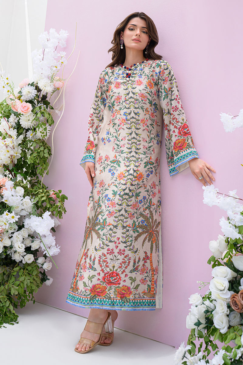 Fatima Khan | Eid Digital Silk Prints | Wildflower by Fatima Khan - Designer Dress - Type: Ladies Clothes - Available at Libayah - 100% Original