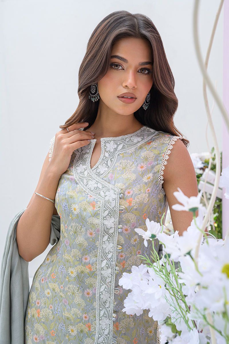 Fatima Khan | Eid Digital Silk Prints | Dandelions by Fatima Khan - Designer Dress - Type: Ladies Clothes - Available at Libayah - 100% Original