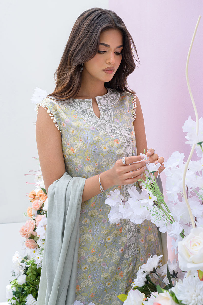Fatima Khan | Eid Digital Silk Prints | Dandelions by Fatima Khan - Designer Dress - Type: Ladies Clothes - Available at Libayah - 100% Original