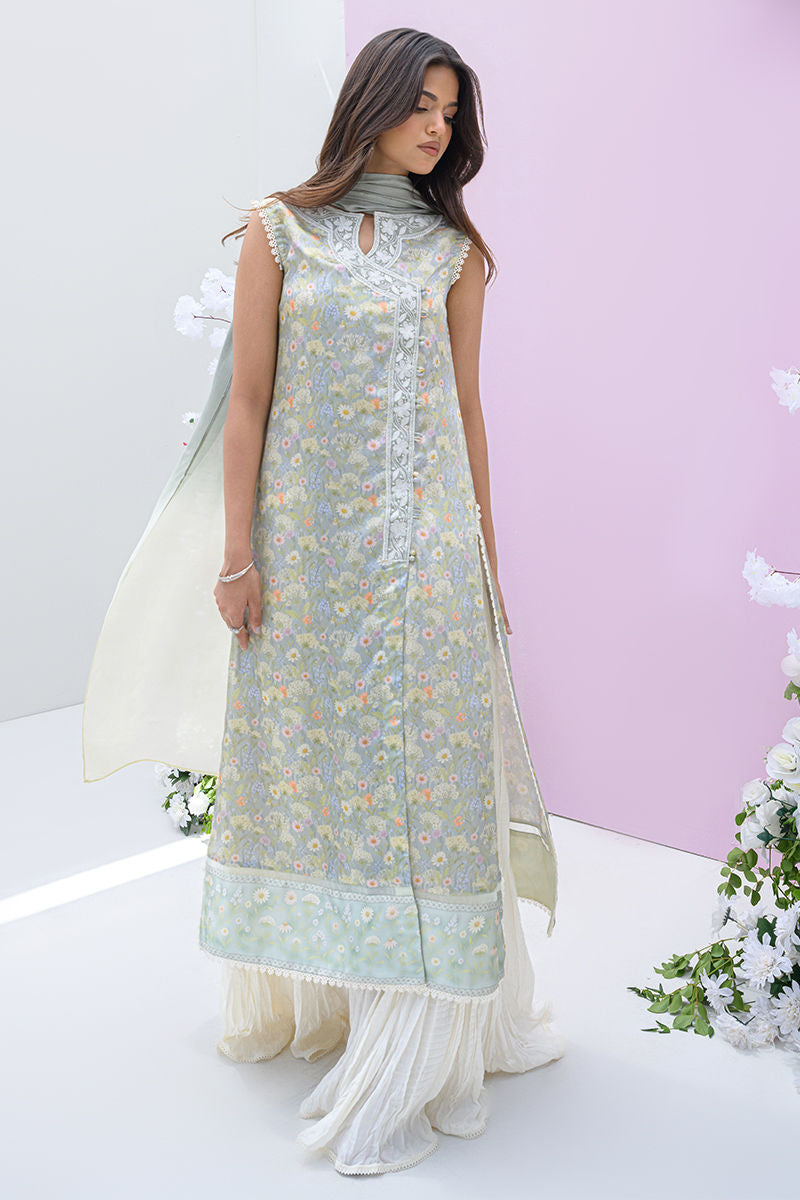 Fatima Khan | Eid Digital Silk Prints | Dandelions by Fatima Khan - Designer Dress - Type: Ladies Clothes - Available at Libayah - 100% Original