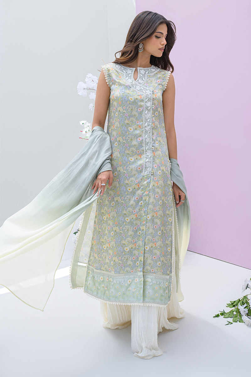 Fatima Khan | Eid Digital Silk Prints | Dandelions by Fatima Khan - Designer Dress - Type: Ladies Clothes - Available at Libayah - 100% Original