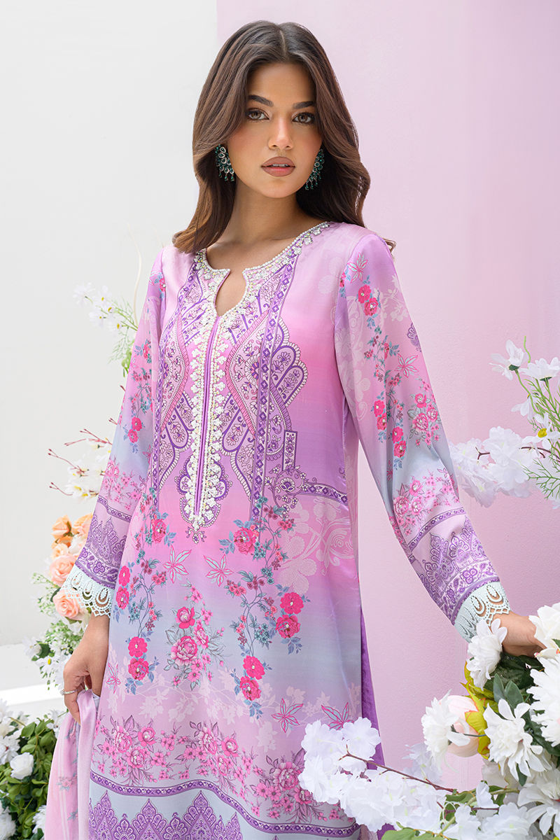 Fatima Khan | Eid Digital Silk Prints | Gardenia by Fatima Khan - Designer Dress - Type: Ladies Clothes - Available at Libayah - 100% Original