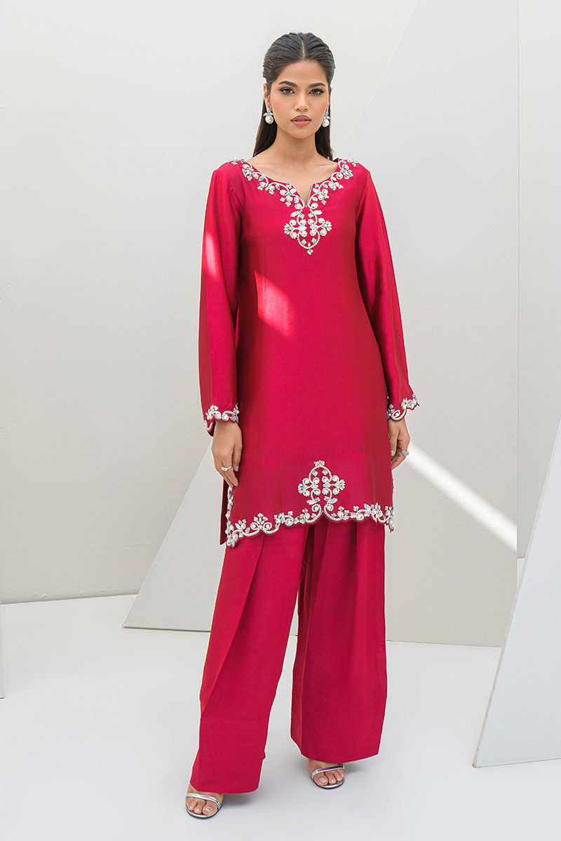 Fatima Khan | Serene Eid Luxe Pret | Ruby Rouge by Fatima Khan - Designer Dress - Type: Ladies Clothes - Available at Libayah - 100% Original