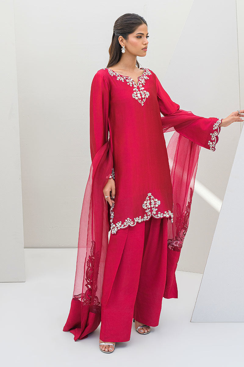 Fatima Khan | Serene Eid Luxe Pret | Ruby Rouge by Fatima Khan - Designer Dress - Type: Ladies Clothes - Available at Libayah - 100% Original