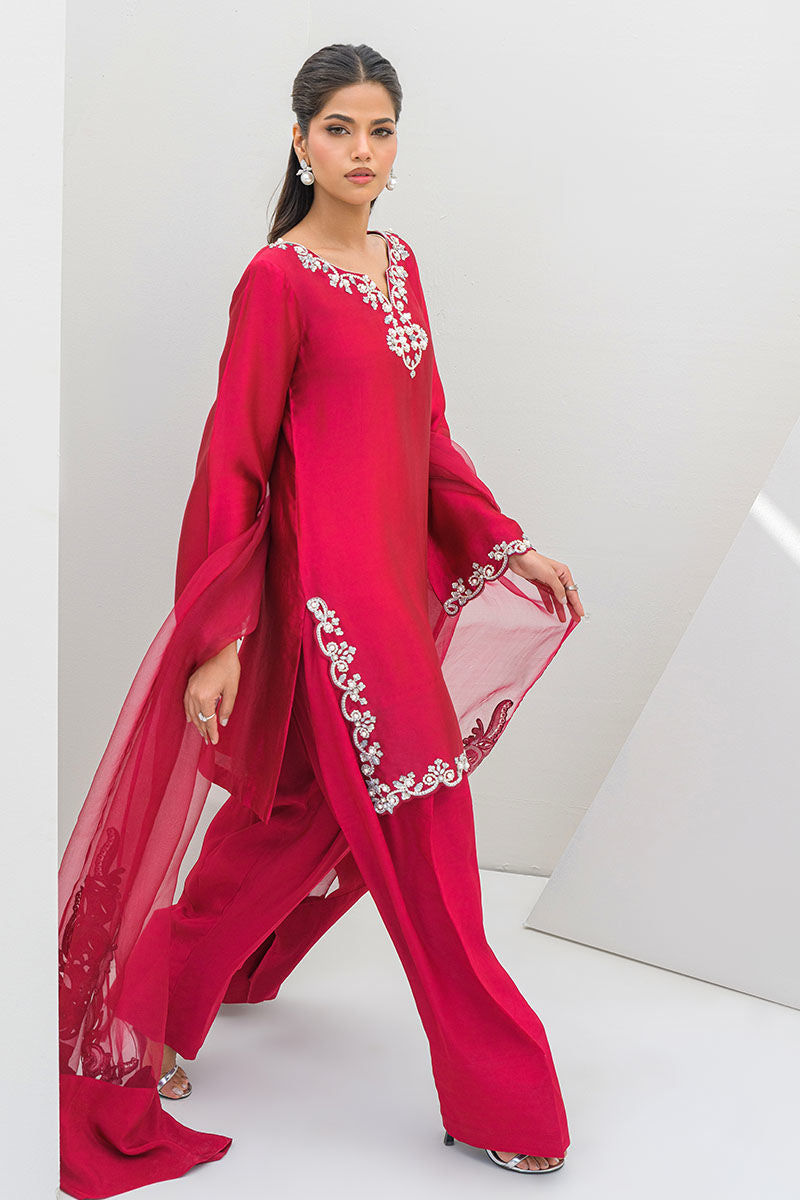 Fatima Khan | Serene Eid Luxe Pret | Ruby Rouge by Fatima Khan - Designer Dress - Type: Ladies Clothes - Available at Libayah - 100% Original