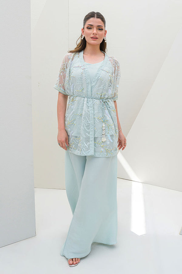 Fatima Khan | Serene Eid Luxe Pret | Luscious Aqua by Fatima Khan - Designer Dress - Type: Ladies Clothes - Available at Libayah - 100% Original
