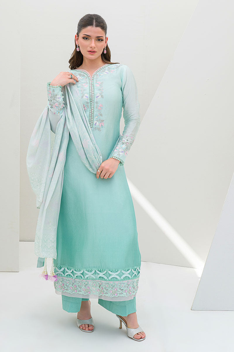 Fatima Khan | Serene Eid Luxe Pret | Minty Magic by Fatima Khan - Designer Dress - Type: Ladies Clothes - Available at Libayah - 100% Original