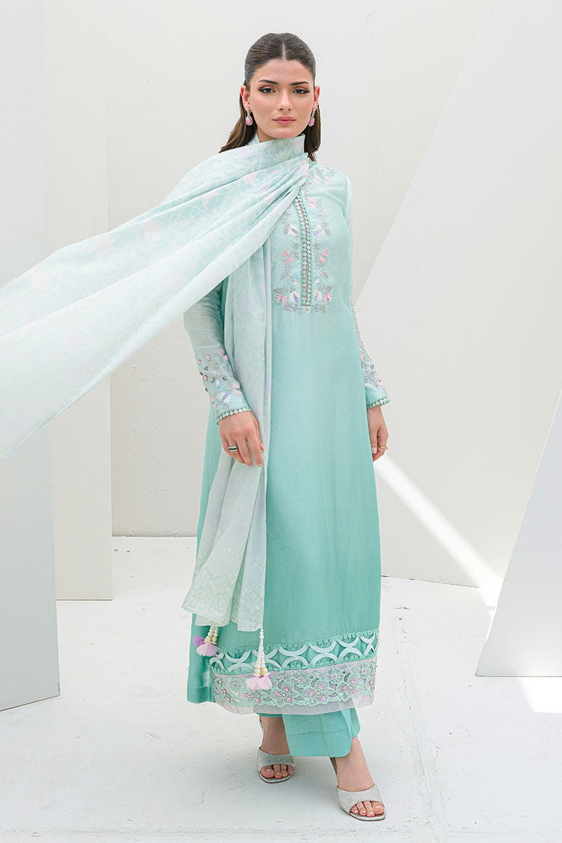 Fatima Khan | Serene Eid Luxe Pret | Minty Magic by Fatima Khan - Designer Dress - Type: Ladies Clothes - Available at Libayah - 100% Original