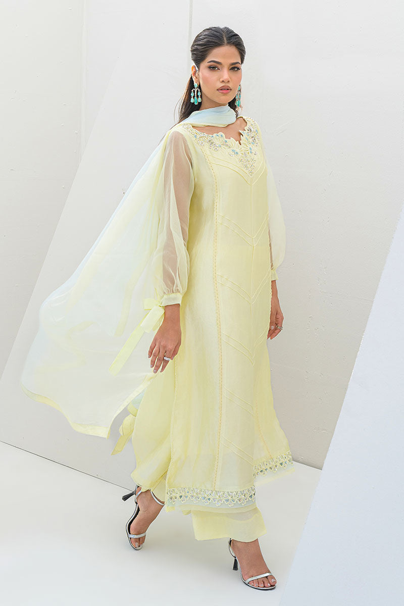 Fatima Khan | Serene Eid Luxe Pret | Lemon Love by Fatima Khan - Designer Dress - Type: Ladies Clothes - Available at Libayah - 100% Original
