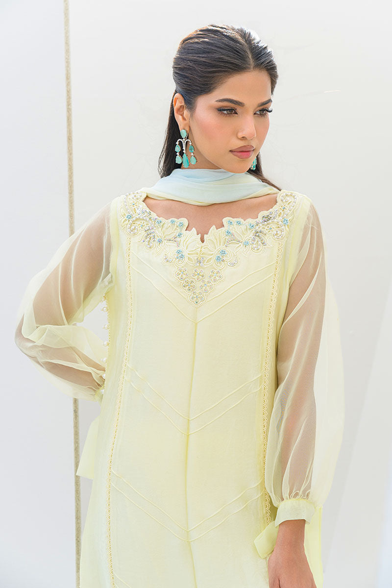 Fatima Khan | Serene Eid Luxe Pret | Lemon Love by Fatima Khan - Designer Dress - Type: Ladies Clothes - Available at Libayah - 100% Original
